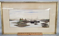 Antique George Bohde Nautical Watercolor