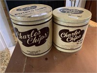 2 Charles Chips Tins