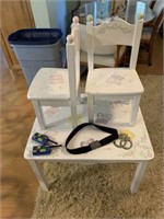 Child's Table and Chairs & Miscellaneous