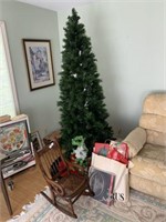 Child's Rocking Chair & Christmas Tree