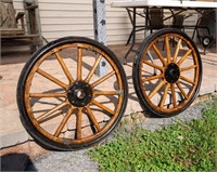 Pair of Model T Tires/Wheels