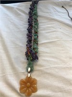 Stone Heart Pendant Necklace