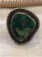 Unmarked Silver Turquoise Ring