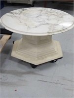 Marble top round table