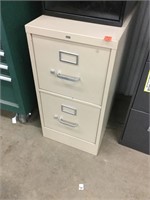 Almond two drawer file cabinet