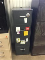 Steel four drawer file cabinet