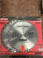 Craftsman pair of 10 inch carbide saw blades, New
