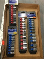 Cobalt 1/4 and 3/8 drive socket sets ,standard