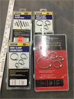 Three new hose clamp assortment kits and one
