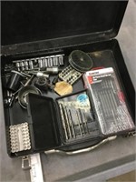 Metal box with 36 Piece Dr. bit set brand new and