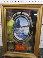 coors mirrored sign 21x15