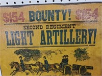 bounty light artillary sign 20 x 15