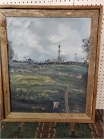 oil on canvas country scene 24x29