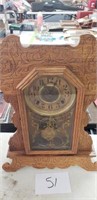 OLD CLOCK WITH KEY, NOT TESTED