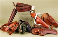 Lot of Leather Holsters and Belts
