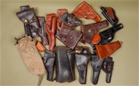 Assortment of Leather Handgun Holsters