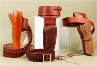 Assortment of Gun Leathers , Belts, and Holsters