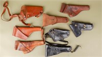 Lot of Mixed Leather Holsters for Handguns