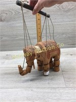 WOODEN ELEPHANT MARIONETTE