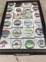 8 X 12 FRAME OF POLITICAL BUTTONS