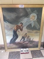 Large Painting - Man w/ Cross