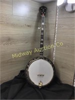 GOLD TONE 5 STRING BANJO  WITH PEARL INLAY WITH HA