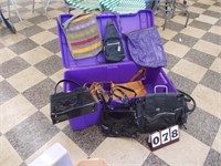 Large Pruple Case/ Trunk Foot Locker & Purses