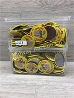 JOE CAMEL ADVERTISING BUTTONS IN CLEAR CASES