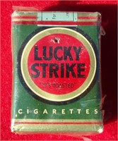 WW2 Lucky Strike Cigarette Pack OD Green Sea Store