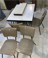 Chrome Table and 6 Chairs