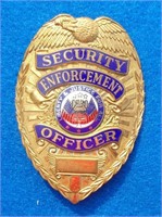 Gold Security Police Badge
