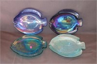 4 Glass Fish Plates