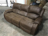 Brown Sofa W/ 2 Power Recliners