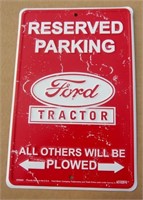 Ford Tractor Parking Tin Sign 8" X 12"