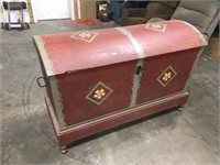 Huge Hand Painted Trunk