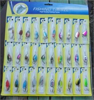 Lot of 30 Fishing Spinner Lures NEW