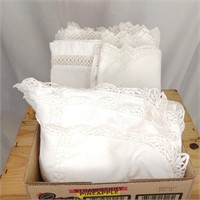 Vintage Linens Pillow Cases Runner