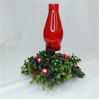 Hurrican Candle Floral Centerpiece 13 inch