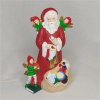 9 inch St. Nick and Elves Ceramic