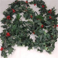 Holly Berry Garland 4 foot Lengths