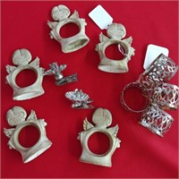 Napkin Rings Angels and Silver Filigree