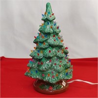 Ceramic Christmas Tree 11 inch Tiny Pegs Lights