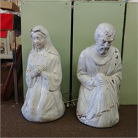 Empire Blow Molds Mary & Joseph Painted