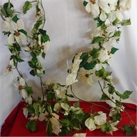 White Poinsettia Garland