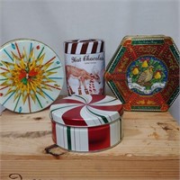 Christmas Cookie Candy Tins