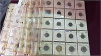 COLLECTION OF 160 PENNIES/SLEEVES SOME EARLY DATES