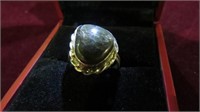LADIES NATURAL STONE RING, .925 STERLING, SZ 7