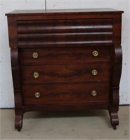 Early Empire Graduated Drawer Chest - as is