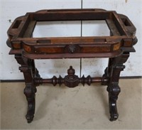 Victorian Walnut Carved Table - as is