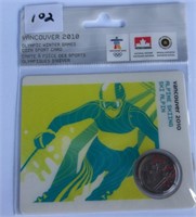 Vancouver 2010 Olymp. Winter Game Coin Sport Card